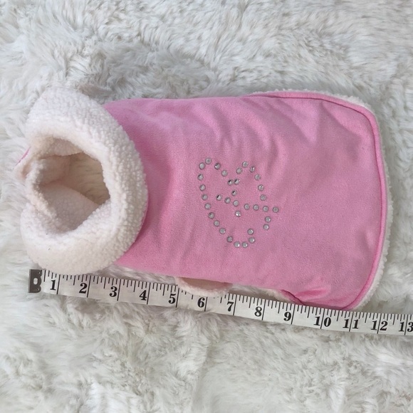2005 Barbie Pet Pal Corp Pink Faux Suede Shearling Small Pet Sherpa Vest - Picture 4 of 7